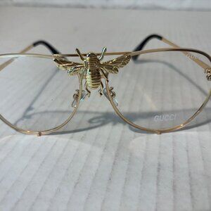 Gucci Gold Sunglasses with Bee Detail